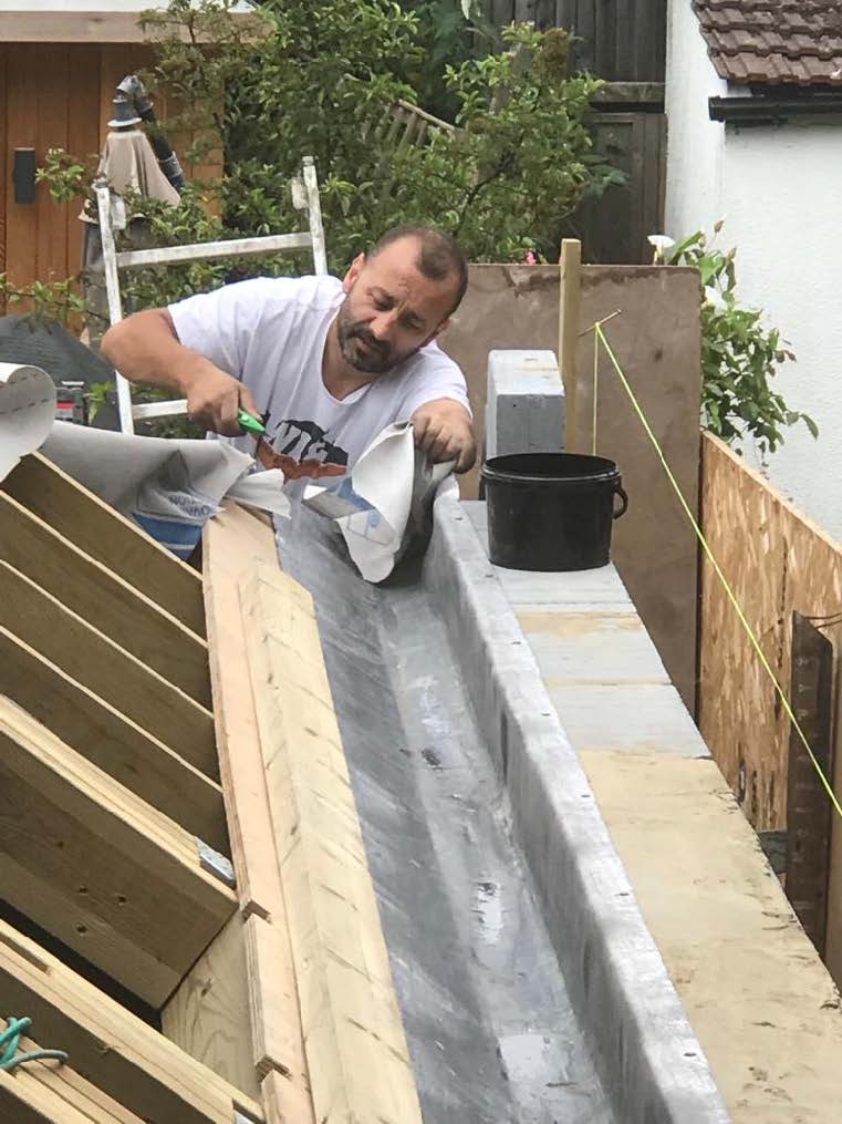 MYCONOS roofing team carrying out structural roof work